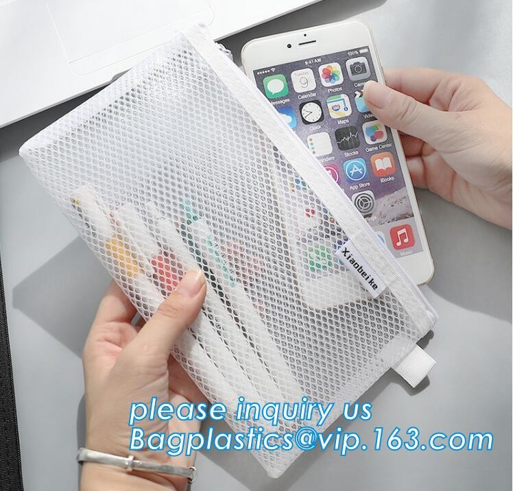 Promotional Low MOQ colorful A5 size matte waterproof mesh PVC file pocket folder/document bag with zipper and custom lo