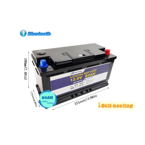 Grade A Bluetooth Lithium Iron Phosphate Battery 12V 80Ah For Robot
