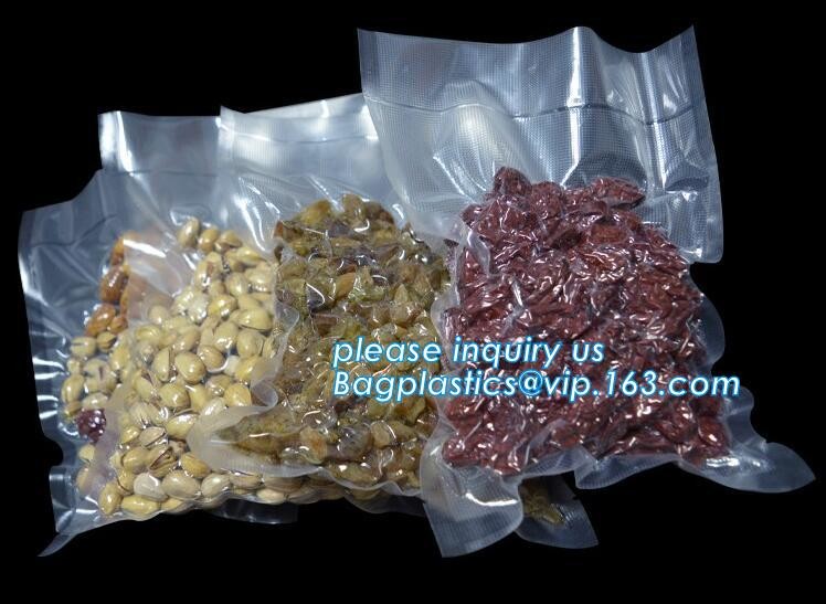 Embossing Resealable Vacuum Food Bags For Household Eco- friendly Texture Vacuum Food Storage Plastic Bag Rolls Moisture