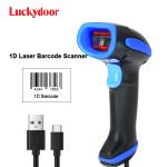 Wired Handheld Bar Code Scanner Adjustable Stand Automatic 1D Support Windows