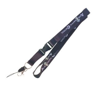 Textured Fabric Custom Promotional Lanyards Quick Release Buckle Custom