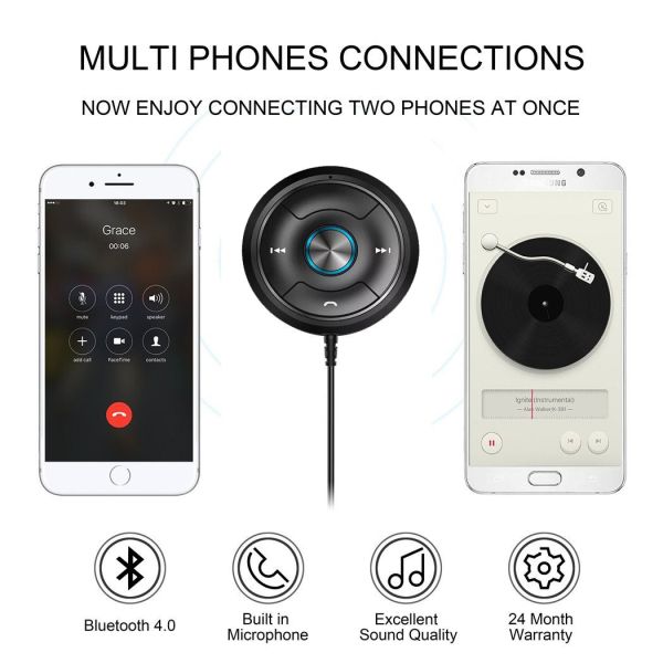 Bluetooth 4.1 Hands-free car stereo Audio Adapter Aux Bluetooth Car Kit