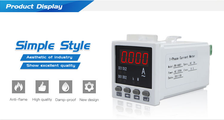 AC/DC Galvanometer LED Display CN-AA81 Single phase mean current meter