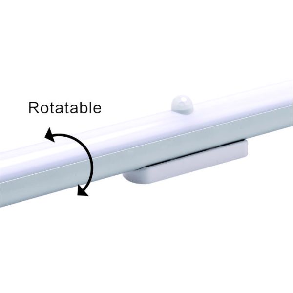Aluminum Rotation Base PIR Sensor Portable Rechargeable LED Lamp CE Approval