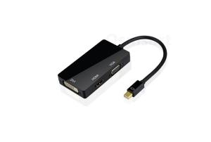China QS MIDP002, Mini DisplayPort Thunderbolt to DVI VGA HDMI TV Adapter on sale