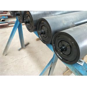 Rubber Coated 89mm 165mm Belt Conveyor Rollers Aging Resistance