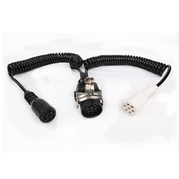Quality 15 To 2 * 7 Way Trailer Plug Extension Cord OEM Standard 2 Years Warranty for sale