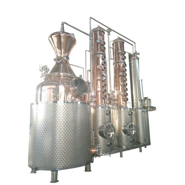 Quality 2000lt Red Copper Alcohol Distillation Column Equipment for Processing Types Alcohol for sale
