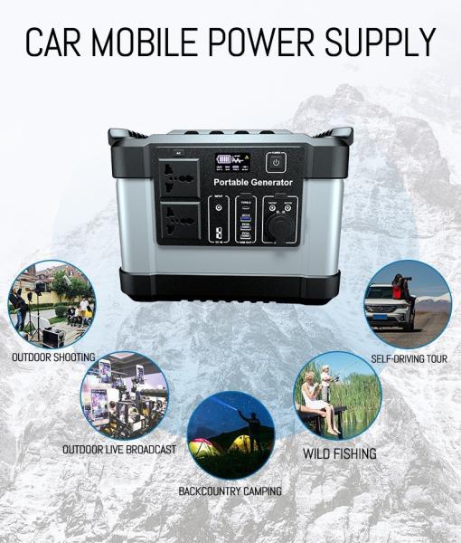 Quality Home / Outdoor Camping 1000W Portable Power Station Solar Rechargeable Power Station for sale