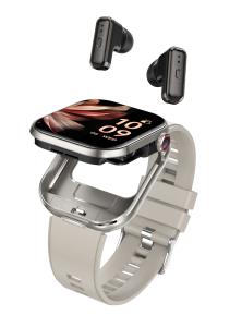 TWS 2-in-1 Bluetooth Earphones and 2.02''TFT Square Screen Bluetooth Call Smart Watch with 400911 Battery Capacity 3.7V/25MAH