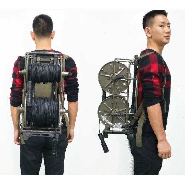 Outside Fiber Cable Assembly , Mental Retractable Fiber Optic Cable Reels
