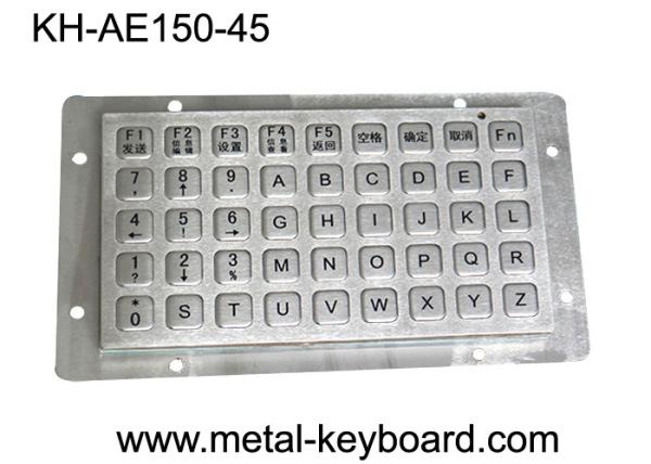 Quality Anti Vandal Rear Panel Mount Keyboard Industrial , Kiosk Keyboard USB interface in 45 Keys for sale