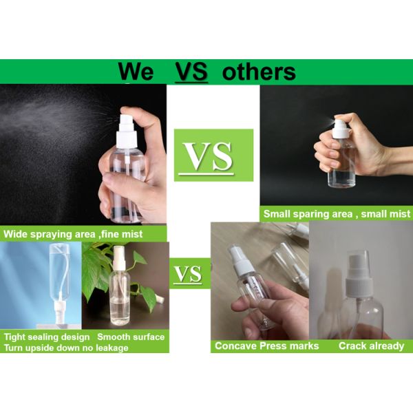 30ml 50ml 60ml 100ml 120ml 250ml empty cosmetic Pet Plastic mist perfume Spray Bottle Mini Plastic PET Spray Bottle