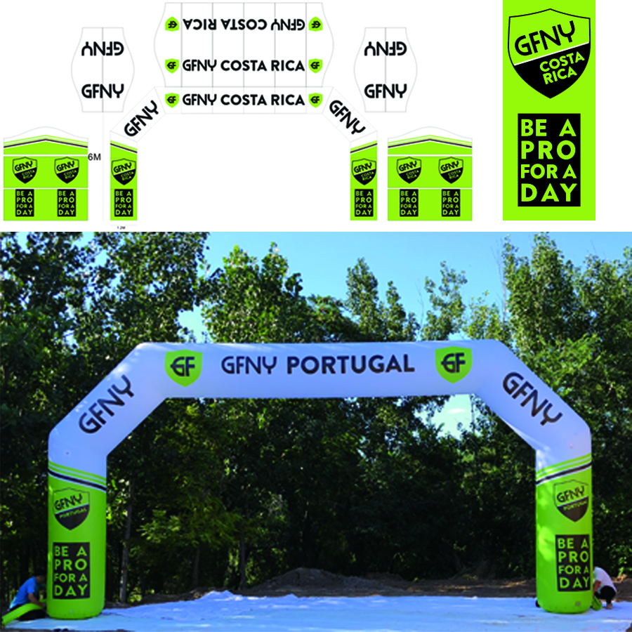 Classic Inflatable Finish Arch Custom Printing Finish Line Blow Up Arch