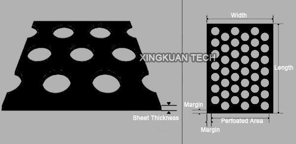 Punching Perforated Wire Mesh Stainless Steel 304 316 Material