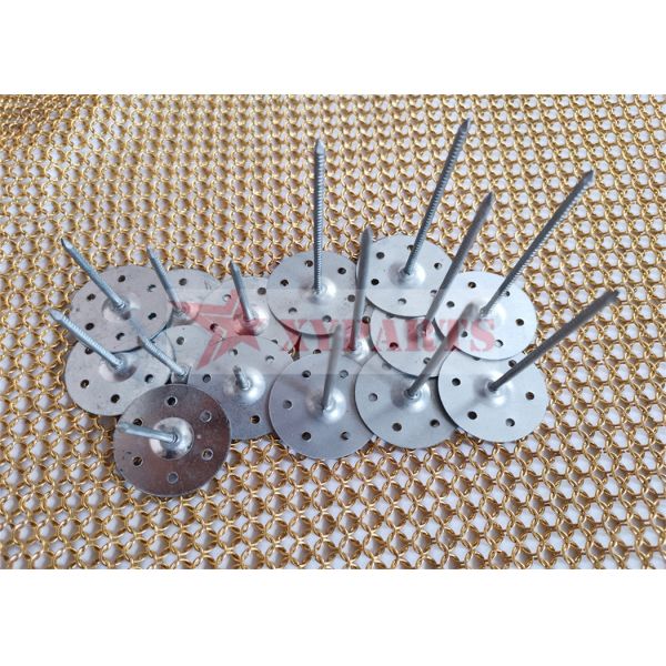 Stainless Steel Perforated Base Insulation Fixing Pins For Securing Rock Wool To Gypsum