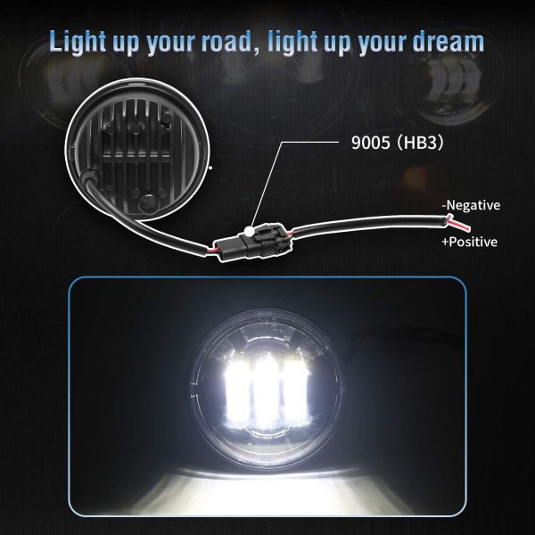 IP67 DC 12V Cree LED Passing Light 4.5 Inch Motorcycle Projector Driving Lamp