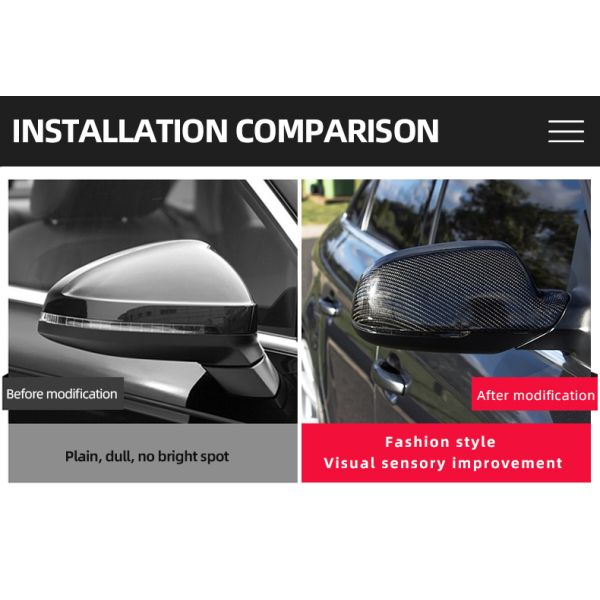 Genuine Carbon Fiber Mirror Cover For Audi A3 A4 B8.5 A5 S5 RS5 RS3 RS4