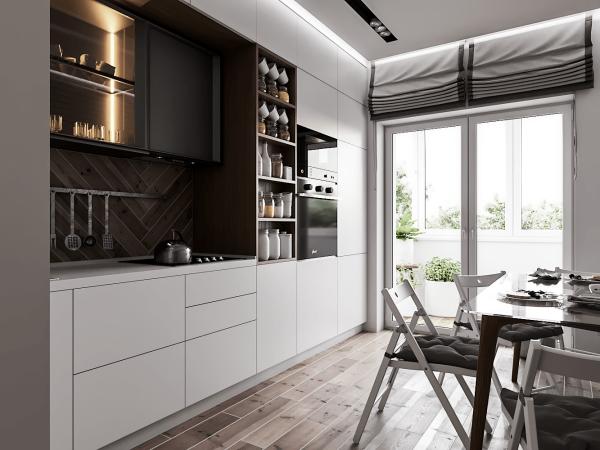 Quality Solid Ash Wood Luxury Kitchen Cabinets Light Brown Cabinet For Apartment Use for sale