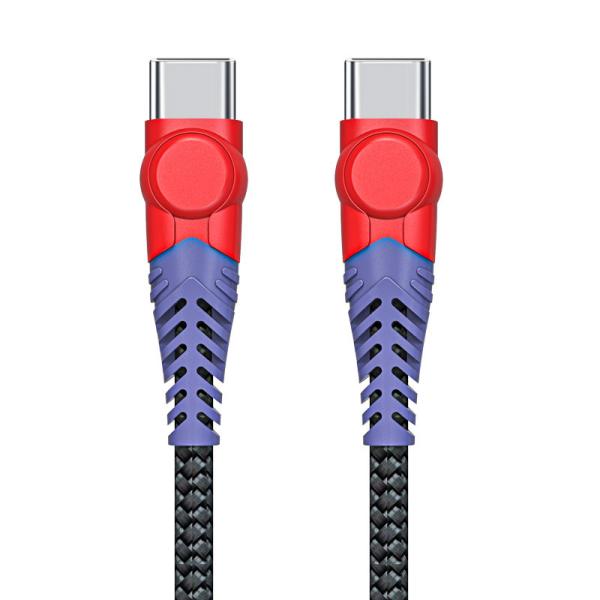 Quality USB C to USB C 60W PD/QC Fast Charging Cable 3A, USB Type C to C Nylon Braided Cord for sale