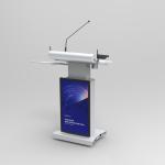 Portable Auditorium Smart Podium With 32" Front Screen / Height Adjustable