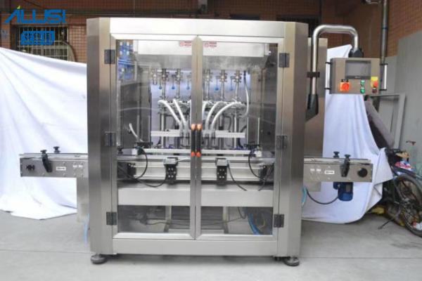 Quality Four Heads Liquid Filling Machine Pneumatic Piston Cosmetic Cream Paste Filler With Heating for sale