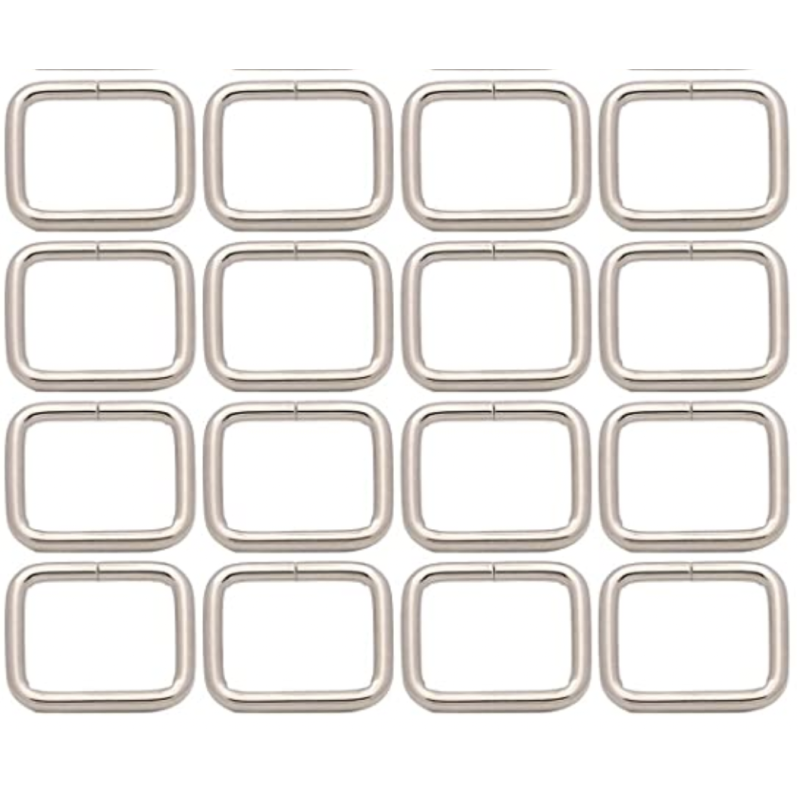Metal Handbag Rings Hardware Thin Rectangle Ring Buckles Webbing Strap Loops Adjuster