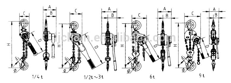 Chain hoist,chain block in vital yellow color