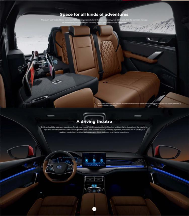 New Energy Byd Tang EV 2024 SUV 7 Seats 730km Electric Car