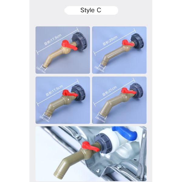 Easy-to- Farm Irrigation Plastic Valve for IBC Tank 1/2" 3/4" 1" Inch Manual Operation