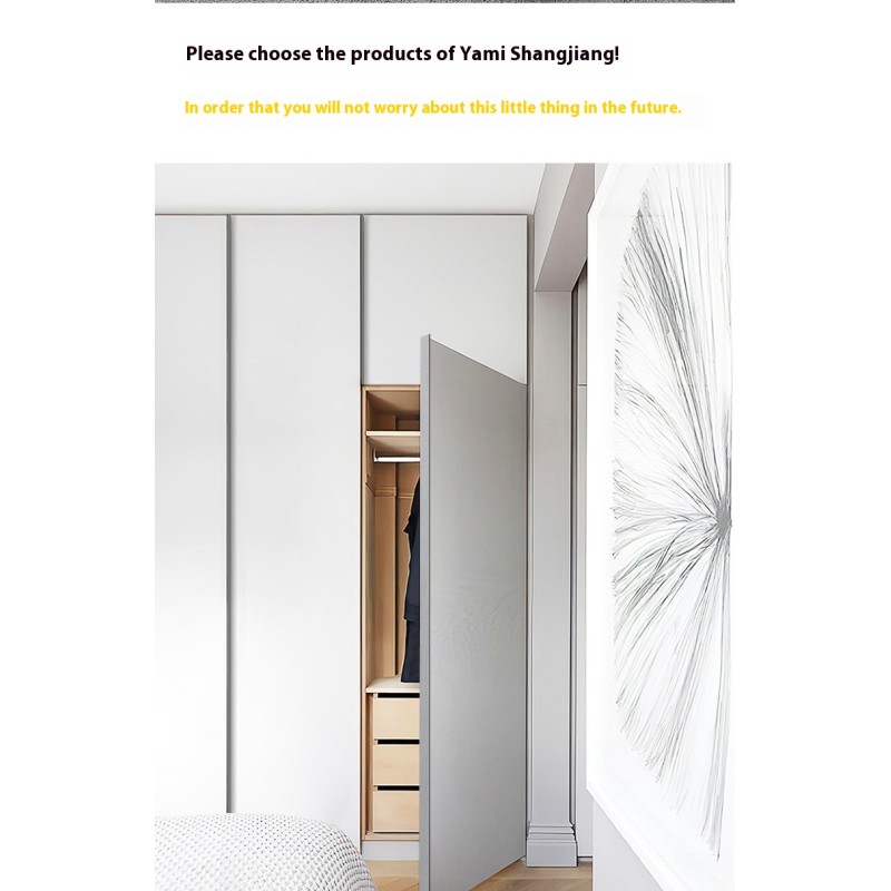 Nordic Style Modern Extra Long Concealed Invisible Wardrobe Door Handle White Gray Aluminum Alloy Durable Living Room No