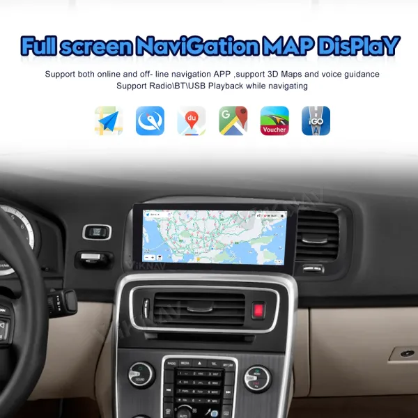 2011-2014 Volvo S60 Touch Screen Car Stereo Radio Tesla Style Android Multimedia Player