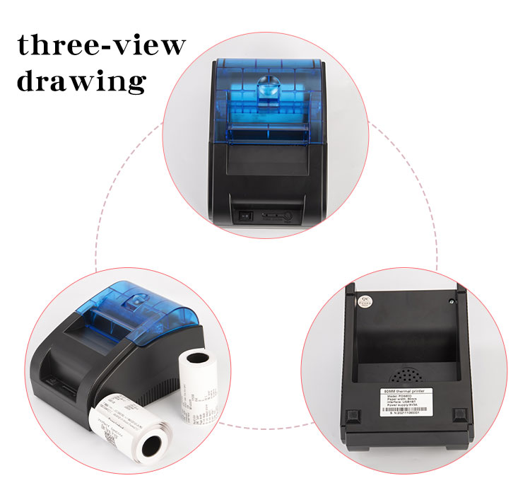 70-90mm/s Black Print Speed 1- 80mm Thermal Wireless Sticker Printer for Kitchen