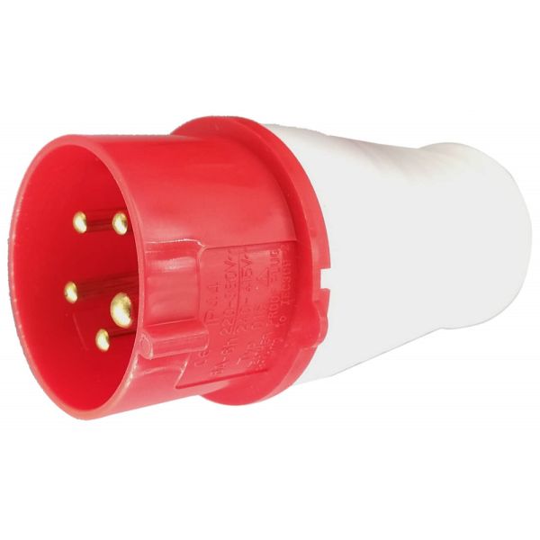 Industrial Plug 3 Phase Socket 5 Pins 3P+N+E 16A PP Material Housing Brass Contact Pins