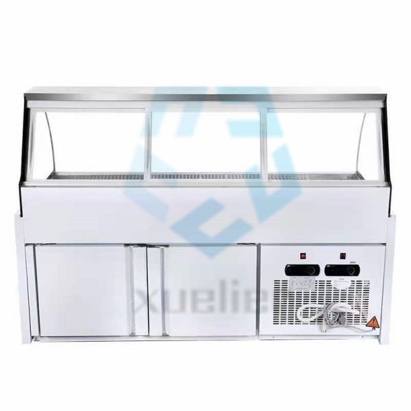 Quality Stainless Steel Deli Display Freezer 220V Direct Cooling for sale