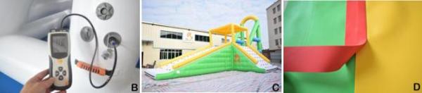 Funny Floating Inflatable Water Games , Inflatable Rock Climbing Wall For Water Leak Proof