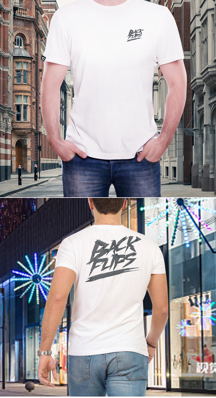 Men's Plus Size 100% Cotton Short Sleeve Polo Tshirt with Custom Print in Soft White