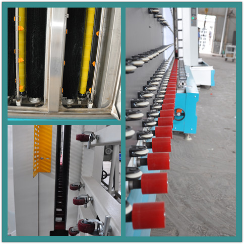 Durable Vertical Glass Washing Machine Soft Coating 2-10 M / Min Speed