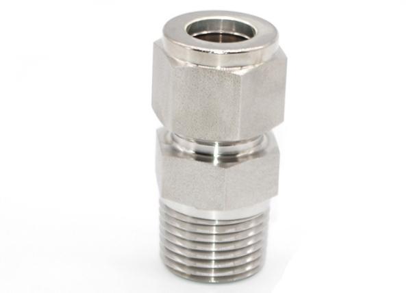 Quality Parallel Thread Ss Compression Fittings , Male Straight Connector Compression Pipe Fittings for sale