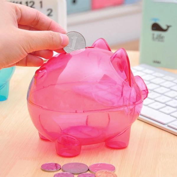 CE PP Transparent Piggy Bank Custom Pattern Printing