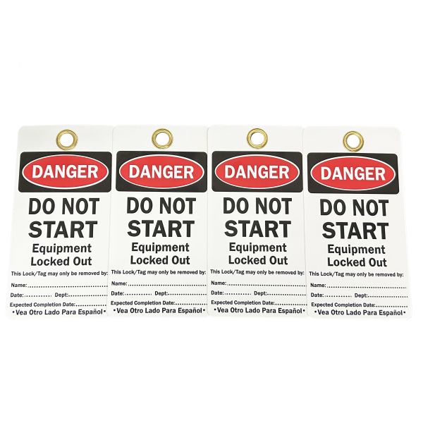 Customized Durable Plastic Safety Tag Design Preventing Accidents