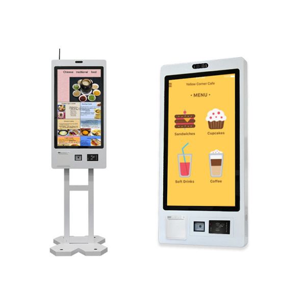 Wall Mounted Floor Stand Self Ordering Kiosk with High Resolution Printer and Android Touch Screen