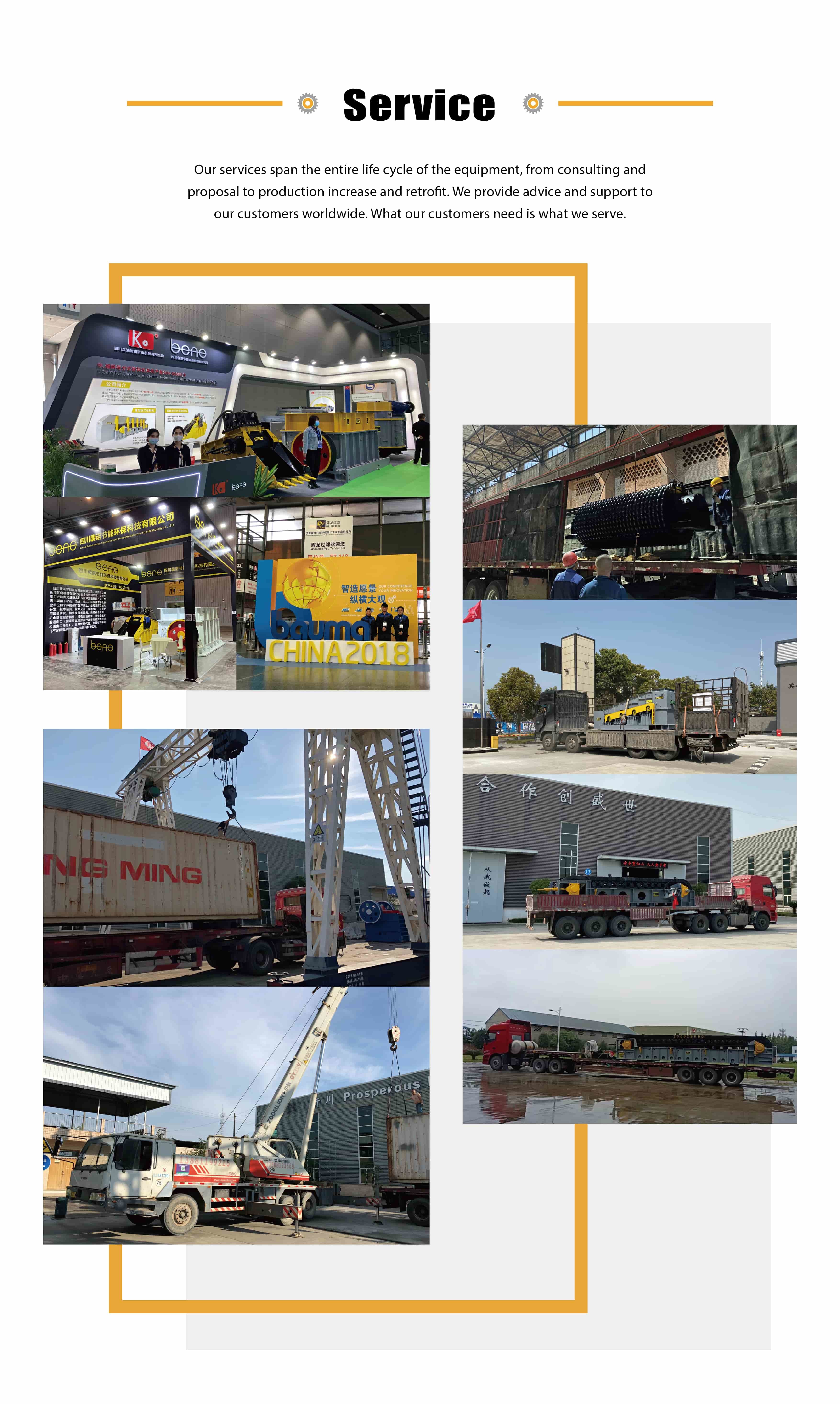 Large Throughput 1050 TPH Roller Screen Machine Debris Separation Good Screening Efficiency