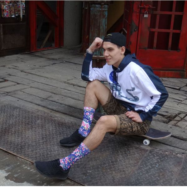 Custom new sublimated 3D printing socks digital print fruit ankle socks