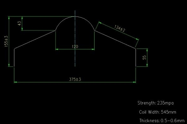 Hydraulic Punching Ridge Cap Roll Forming Machine 10m / Min With Perforated Holes