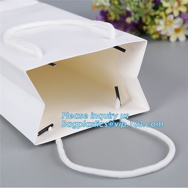Fashion Custom Printing Luxury Gift Shopping Carrier Paper Bag With Your Own Logo Print,strong twisted handle black leat