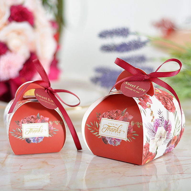 High Quality Custom Logo Bright Color Bloom Printed Packaging Gift Paper Candy Box