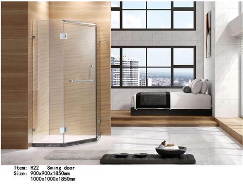 Quality Artificial Stone Tray Shower Door Enclosures Hinge Open Style Diamond Shape for sale