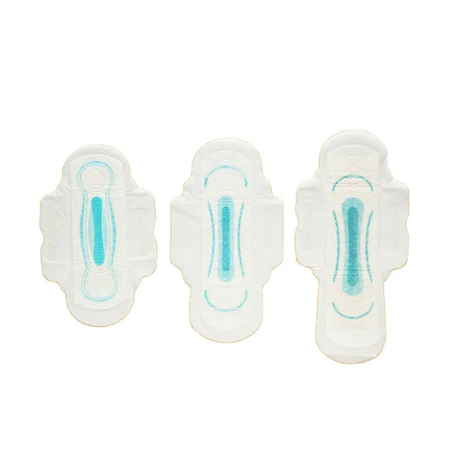 Unisoft Thin Sanitary Napkins Blue Core Customized Color For Women