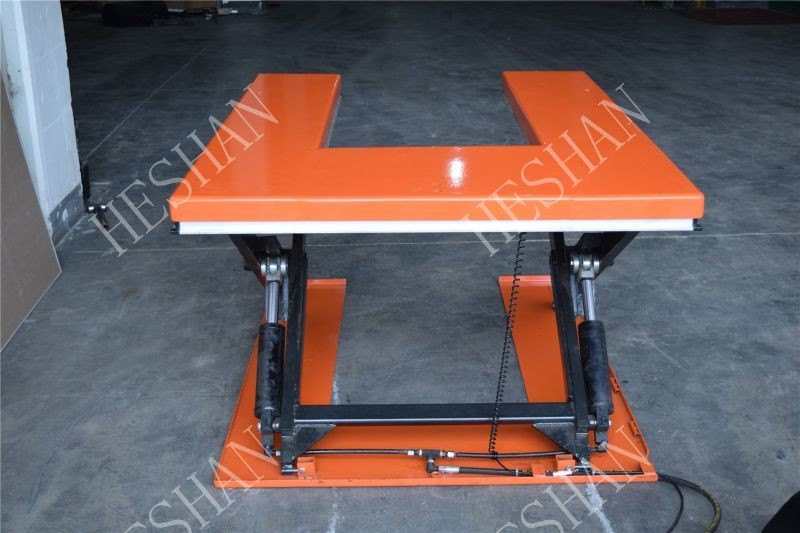 Warehouse Scissor Lift 1 Ton Capacity Material Handling Electric Pallet Lifter